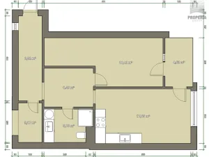 Pronájem bytu 2+kk, Modřice, Popovická, 57 m2