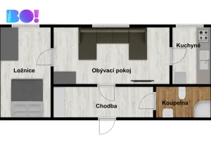 Pronájem bytu 2+1, Český Těšín, Polní, 43 m2