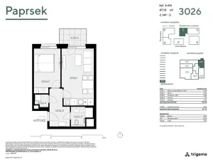Pronájem bytu 2+kk, Praha - Stodůlky, Hábova, 48 m2