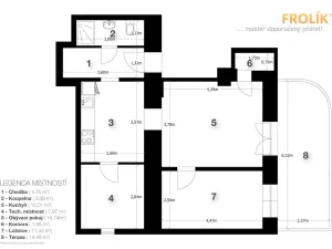 Pronájem bytu 2+kk, Praha - Bubeneč, Eliášova, 55 m2
