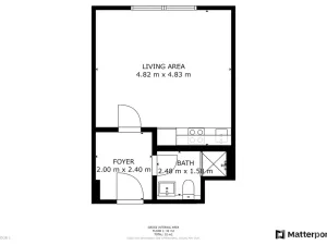 Pronájem bytu 1+kk, Praha - Smíchov, Grafická, 31 m2