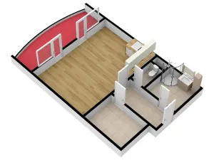 Pronájem bytu 1+kk, Praha - Bohnice, Ústavní, 59 m2