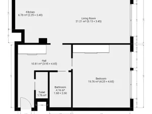 Pronájem bytu 2+kk, Praha - Troja, Lublinská, 66 m2