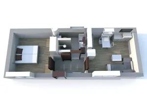 Pronájem bytu 2+kk, Ostřetín, 31 m2