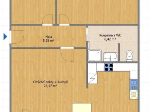 Pronájem bytu 3+kk, Praha - Prosek, Bílinská, 62 m2