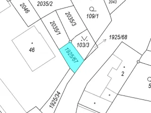 Dražba pozemku, Hlasivo, 54 m2