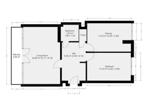Pronájem bytu 2+1, Praha - Michle, Na záhonech, 60 m2