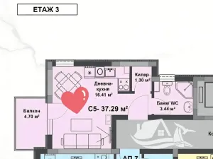 Prodej bytu 1+kk, Nesebar, Bulharsko, 33 m2