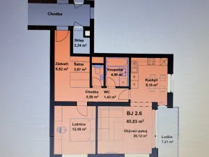 Pronájem bytu 2+kk, Třeboň - Třeboň II, Lázeňská, 69 m2