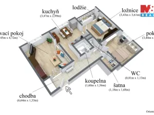 Prodej bytu 3+1, Ústí nad Labem - Severní Terasa, Rabasova, 70 m2