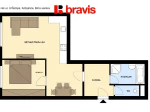 Pronájem bytu 2+kk, Kobylnice, U Řempa, 60 m2