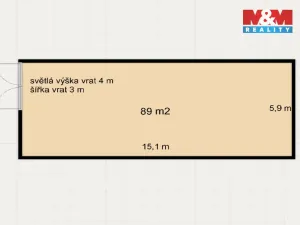 Pronájem skladu, Karlovy Vary - Doubí, Studentská, 89 m2