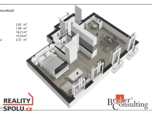 Prodej bytu 2+kk, Poděbrady - Poděbrady III, náměstí 5. května, 44 m2