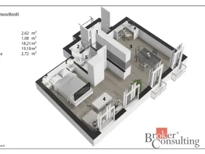 Prodej bytu 2+kk, Poděbrady - Poděbrady III, náměstí 5. května, 44 m2