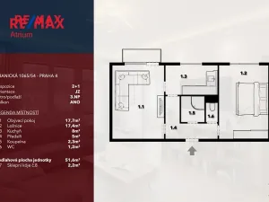 Prodej bytu 2+1, Praha - Braník, Branická, 52 m2