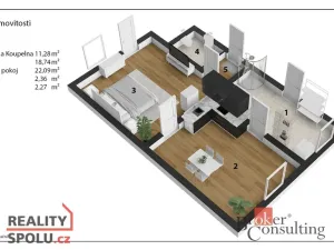 Prodej bytu 2+kk, Dvůr Králové nad Labem, Klazarova, 40 m2