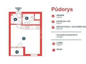Pronájem bytu 1+kk, Praha - Uhříněves, Karla Guta, 34 m2