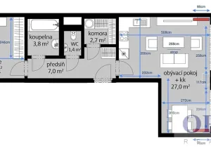 Pronájem bytu 2+kk, Praha - Karlín, Za Karlínským přístavem, 65 m2