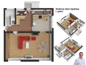 Pronájem rodinného domu, Opařany, 147 m2