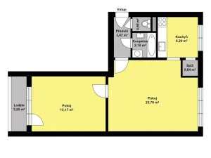 Prodej bytu 2+1, Kolín - Kolín II, Družstevní, 53 m2