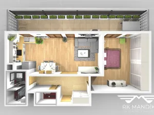 Pronájem bytu 2+kk, Praha - Krč, U krčského nádraží, 60 m2