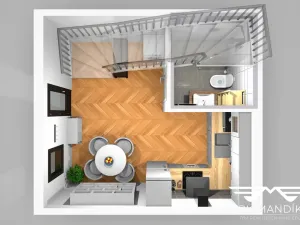 Pronájem bytu 2+kk, Praha - Karlín, Pernerova, 42 m2