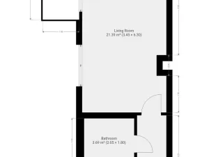 Pronájem bytu 1+kk, Praha - Řeporyje, Kakosova, 38 m2