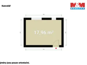 Pronájem kanceláře, Plzeň - Lobzy, Republikánská, 18 m2