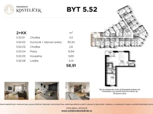 Prodej bytu 2+kk, Pardubice, Štrossova, 58 m2