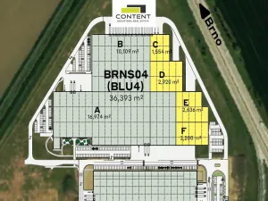 Pronájem výrobních prostor, Blučina, 1554 m2