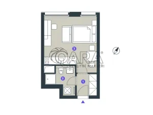 Pronájem bytu 1+kk, Praha, Litoměřická, 28 m2