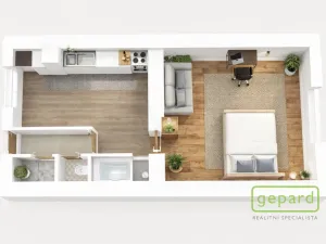 Pronájem bytu 1+1, Brno - Královo Pole, Bulharská, 40 m2