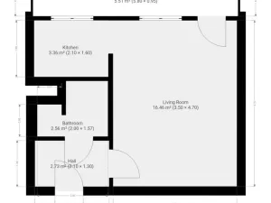 Pronájem bytu 1+kk, Praha - Michle, Mezipolí, 29 m2