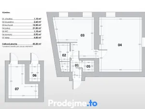 Prodej bytu 1+1, Znojmo, Třebízského, 38 m2