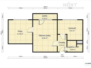 Pronájem bytu 2+1, Šumperk, Temenická, 43 m2