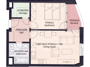 Pronájem bytu 2+kk, Praha - Žižkov, Olgy Havlové, 51 m2