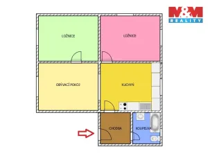 Pronájem bytu 3+kk, Chvaletice, Dukelská, 75 m2