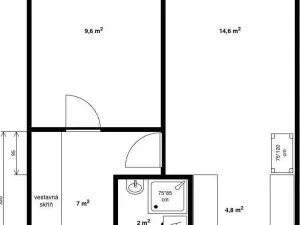 Pronájem bytu 2+kk, Praha - Kobylisy, Mirovická, 47 m2