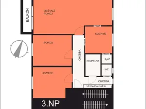 Prodej bytu 3+1, Trutnov - Poříčí, Benešova, 96 m2