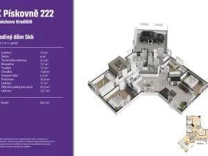 Prodej rodinného domu, Mnichovo Hradiště, K Pískovně, 154 m2