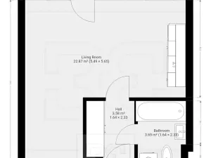 Pronájem bytu 1+kk, Praha - Radotín, Zbynická, 30 m2