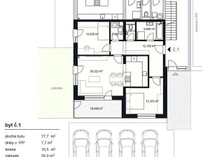 Prodej bytu 3+kk, Šlapanice, 88 m2