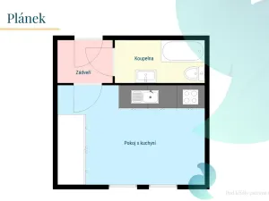 Pronájem bytu 1+kk, České Budějovice, Dobrovodská, 31 m2