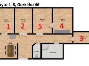 Pronájem bytu 1+kk, Brno, Gorkého, 27 m2