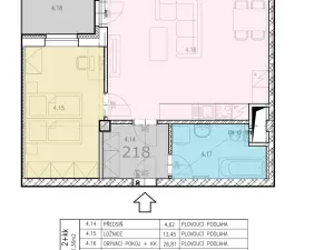Pronájem bytu 2+kk, České Budějovice - České Budějovice 2, Plukovníka Malého, 51 m2