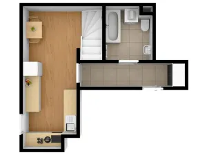 Pronájem bytu 2+kk, Praha - Strašnice, Královická, 54 m2