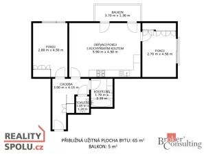 Prodej bytu 3+kk, Velké Pavlovice, Za Dvorem, 73 m2