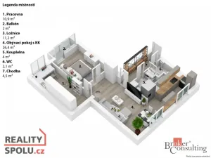 Pronájem bytu 3+kk, Týniště nad Orlicí, Čs. armády, 65 m2