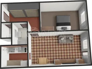 Pronájem bytu 2+kk, Praha - Kobylisy, Kaňkovského, 43 m2