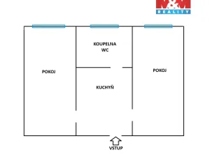 Prodej bytu 2+1, Ostrava - Zábřeh, Výškovická, 52 m2